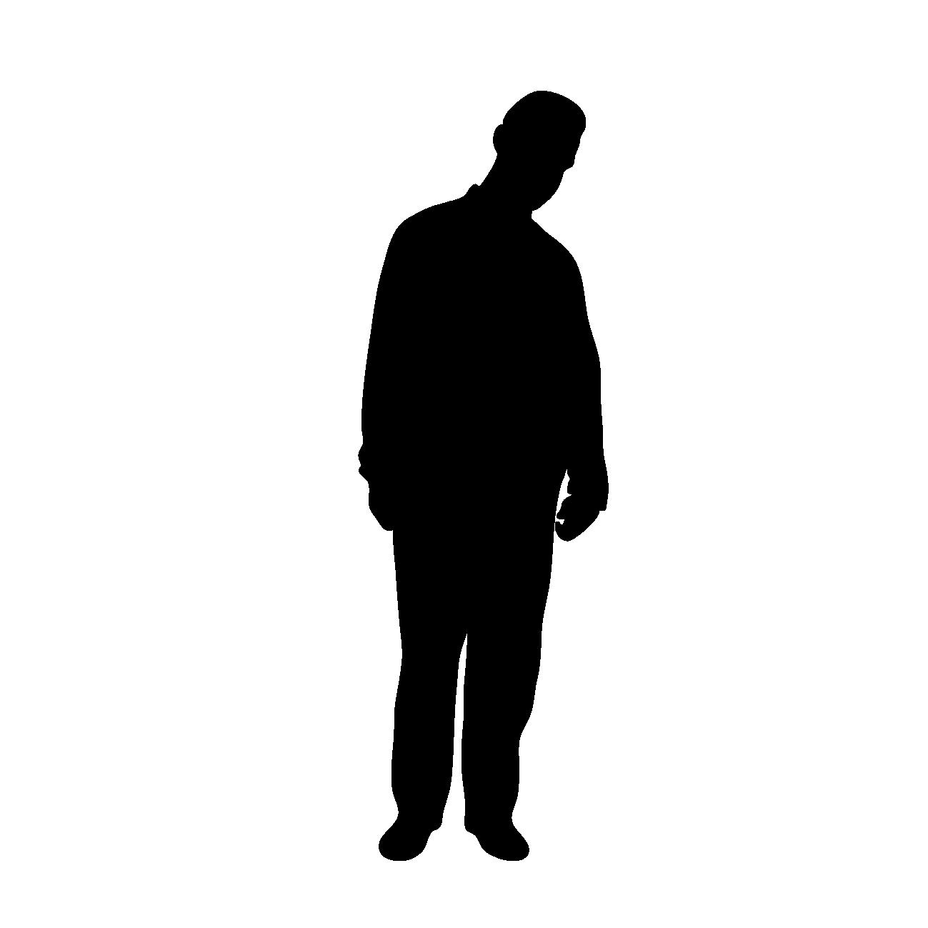 首を曲げた立ち方