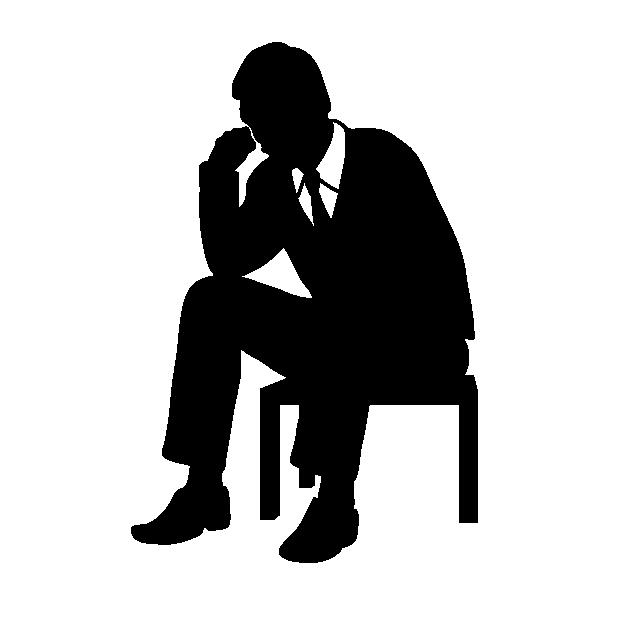 頬杖をつく座り方