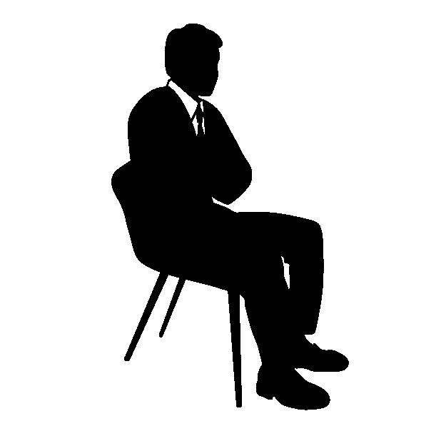 腕を組む座り方