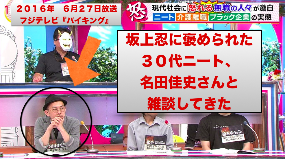 坂上忍に褒められた３０代ニート 名田佳史さんと雑談してきた インプロ 即興トーク の専門家 渡辺龍太のブログ